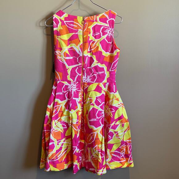 Julian Taylor Women Casual Formal Floral Sleeveless Dress Fit & Flare Size 6 - Picture 4 of 6